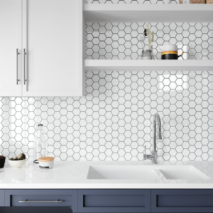 hexa white gloss – kitchen tiles